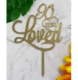 90 YEARS LOVED CAKE TOPPER - CT231