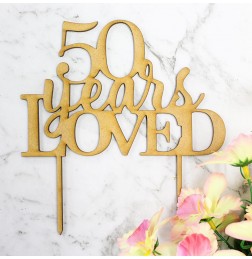 50 YEARS LOVED CAKE TOPPER - CT238
