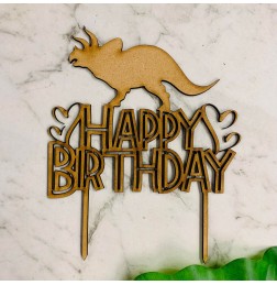 GENERIC HAPPY BIRTHDAY WITH DINOSAUR CAKE TOPPER - CT366
