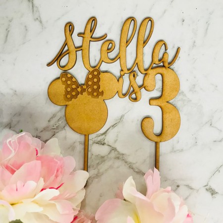MINNIE MOUSE  BOW CAKE TOPPER - CT286
