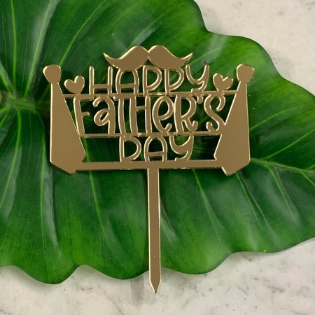 HAPPY FATHERS DAY CAKE TOPPER - CT374