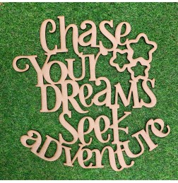 CHASE YOUR DREAMS SEEK ADVENTURE WALL PLAQUE - BK068
