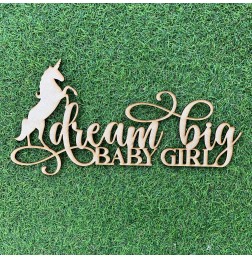 DREAM BIG BABY GIRL WALL PLAQUE - BK071