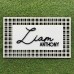 PERSONALISED RECTANGLE RATTAN WEAVE NAME PLAQUE - BK088