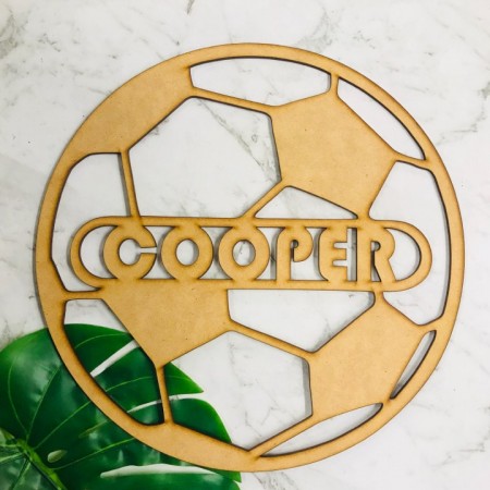 SOCCERBALL NAME PLAQUE-M313