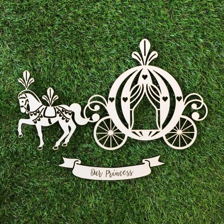 PERSONALISED HORSE DRAWN CARRIAGE WALL PLAQUE - BK015