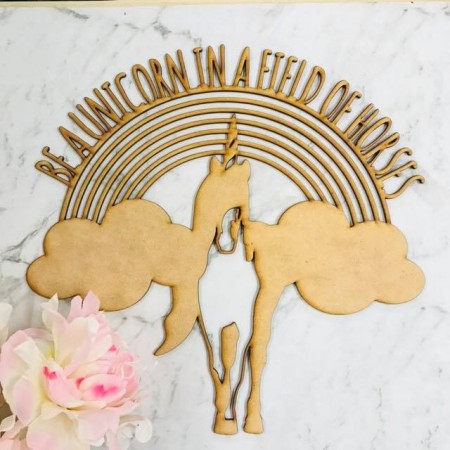 BE A UNICORN IN A FIELD OF HORSES WALL PLAQUE- WA024