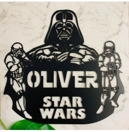 PERSONALISED STAR WARS WALL PLAQUE - BK040