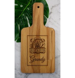 CUSTOMISED NAMES WITH REGAL MONOGRAM CHOPPING BOARD - CH008