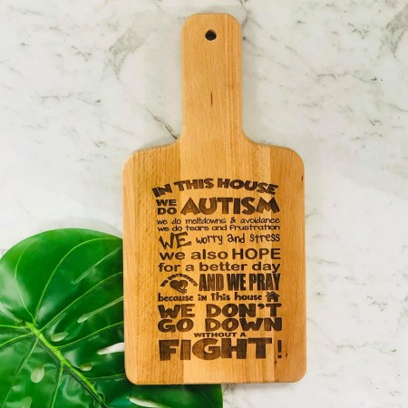 IN THIS HOUSE WE DO AUTISM CHOPPING BOARD - CH021