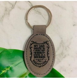 MY DAD SMOOTH AS A DOUBLE MALT WHISKEY KEY RING - DL014