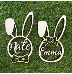 CUSTOMISED EASTER BUNNY TAG - E019