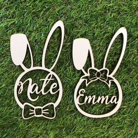 CUSTOMISED EASTER BUNNY TAG - E019