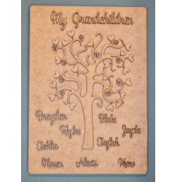 MY GRANDCHILDREN LOVE TREE PLAQUE - FAM001