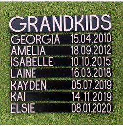 GRANDKIDS WALL HANGING INCLUDES 3 NAMES- FAM024