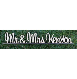 CUSTOMISED MR & MRS NAME STAND - M610