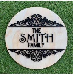 PERSONALISED FAMILY NAME PLAQUE - FAM040