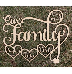 OUR FAMILY WALL PLAQUE - FAM015