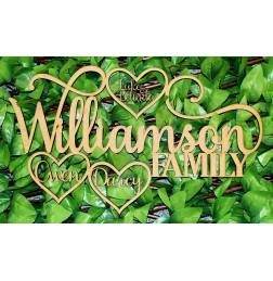 CUSTOMISED NAME FAMILY WALL PLAQUE - FAM020