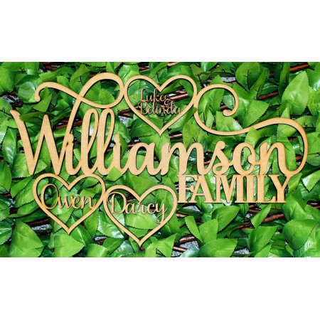 CUSTOMISED NAME FAMILY WALL PLAQUE - FAM020