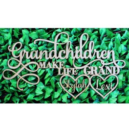 GRANDCHILDREN MAKE LIFE GRAND WALL PLAQUE - FAM019