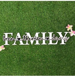 PERSONALISED 2D FAMILY SIGN - FAM026