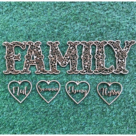 FLORAL FAMILY WALL PLAQUE - FAM028