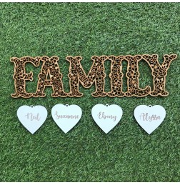 FLORAL FAMILY WALL PLAQUE - FAM030