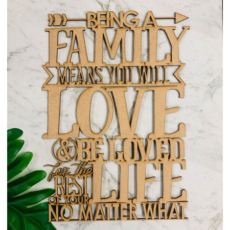 FAMILY MEANS WALL PLAQUE - WA082