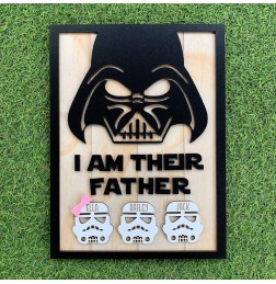 PERSONALISED I AM THEIR FATHER PLAQUE - M780