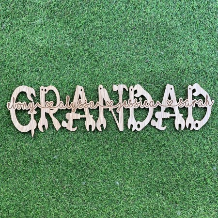 GRANDAD WALL PLAQUE WITH CHILDRENS NAMES - M901