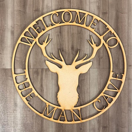 WELCOME TO THE MAN CAVE WALL PLAQUE - M908