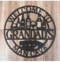PERSONALISED WELCOME TO MAN CAVE CARDS WALL PLAQUE - M910
