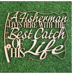 A FISHERMAN LIVES HERE WITH THE BEST CATCH OF HIS LIFE - M764