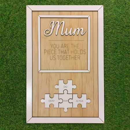 PERSONALISED MUM PUZZLE WALL PLAQUE - MD018