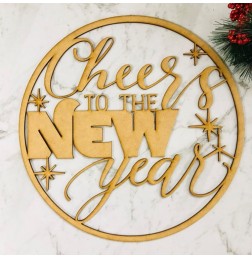 CHEERS TO THE NEW YEAR CIRCLE FRAME- PNR034