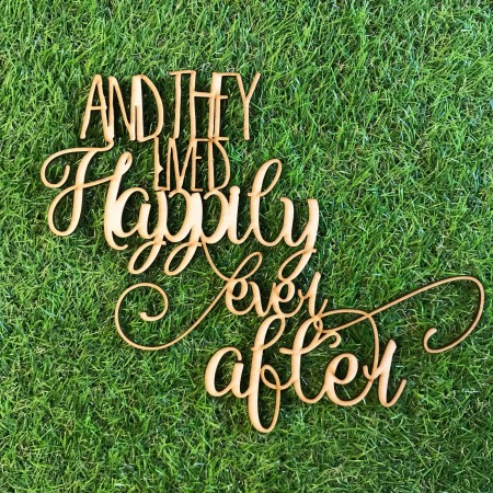 AND THEY LIVED HAPPILY EVER AFTER WALL PLAQUE- WA050