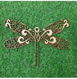 FLORAL DRAGONFLY WALL PLAQUE - WA075