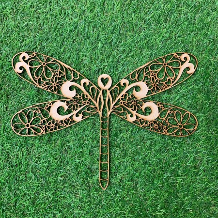 FLORAL DRAGONFLY WALL PLAQUE - WA075