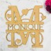 CUSTOMISED LETTER MONOGRAM NAME WITH HEARTS - M510