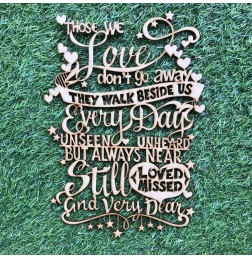 THOSE WE LOVE DON'T GO AWAY WALL PLAQUE 2- A002