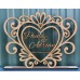 CUSTOMISED FANCY HEART WITH NAMES AND DATE ON STAND - M607