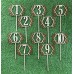 FLORAL HEXAGON TABLE NUMBERS - W007