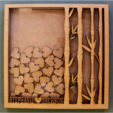 SQUARE BAMBOO GUEST BOOK - GB005