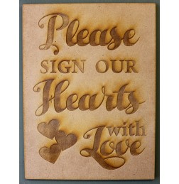 PLEASE SIGN OUR HEARTS WITH LOVE  - GB015
