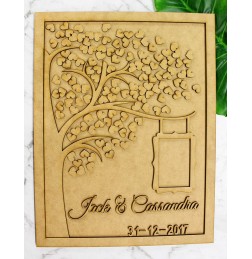 TREE WITH HANGING PICTURE GUEST BOOK  - GB014