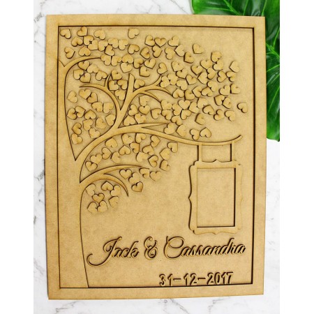 TREE WITH HANGING PICTURE GUEST BOOK  - GB014