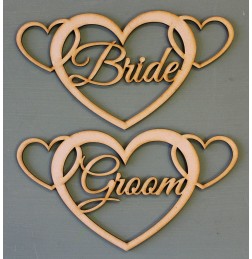 BRIDE AND GROOM CHAIR SIGNS - M601