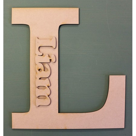 LARGE LETTER WITH STICK ON NAME PLAQUE-M321
