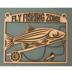 FLY FISHING ZONE PLAQUE - M475